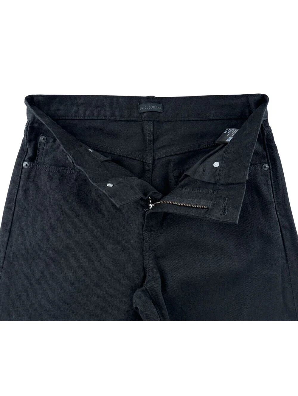 Uniqlo Black Slim Straight Selvedge Jeans 30 x 29